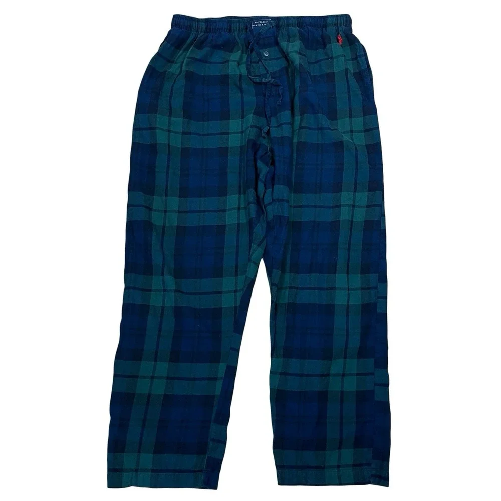 Polo Ralph Lauren Blackwatch Tartan Pajama Pants XL Lightweight Flannel Lounge